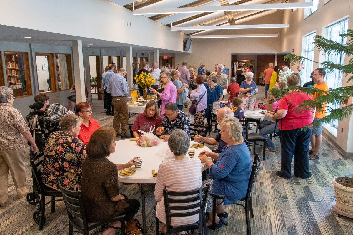 September 15, 2019:  The Commons area has become a popular gathering place for members after since its completion several years ago.